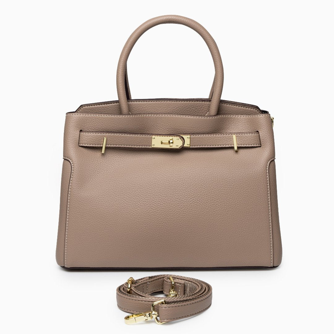 Serena Lock Structured Tote Bag – FIORENE
