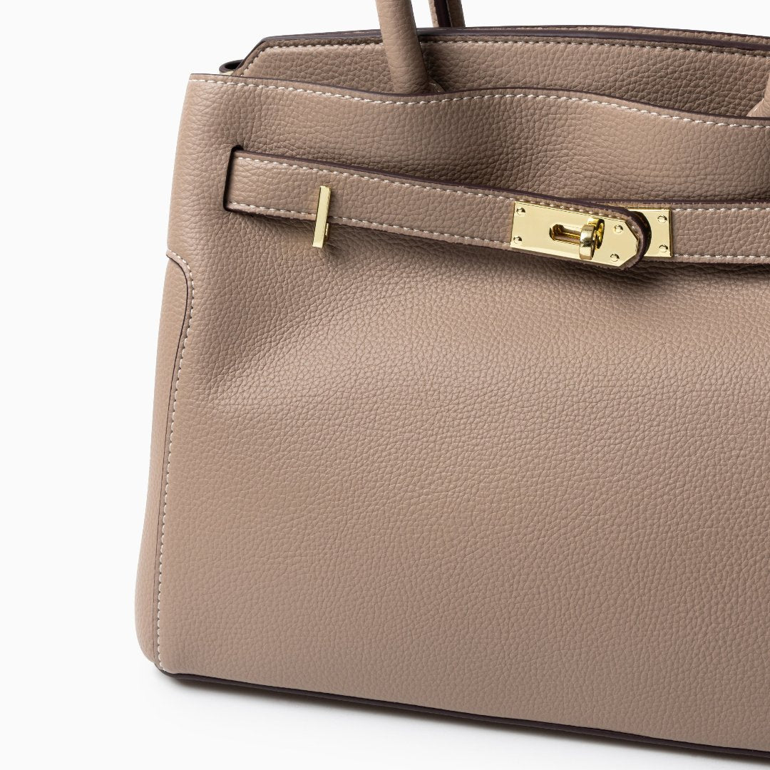 Serena Lock Structured Tote Bag – FIORENE