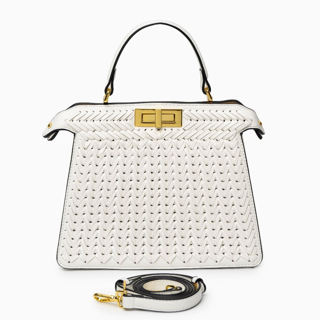 Savanna Weave Icon Handbag – FIORENE