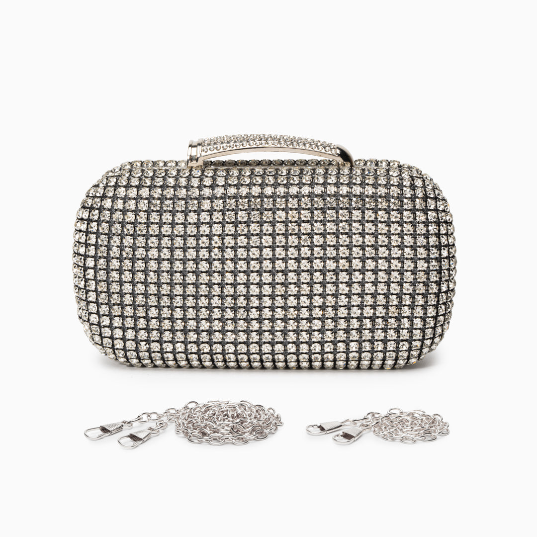 Noir Crystal Clutch – FIORENE