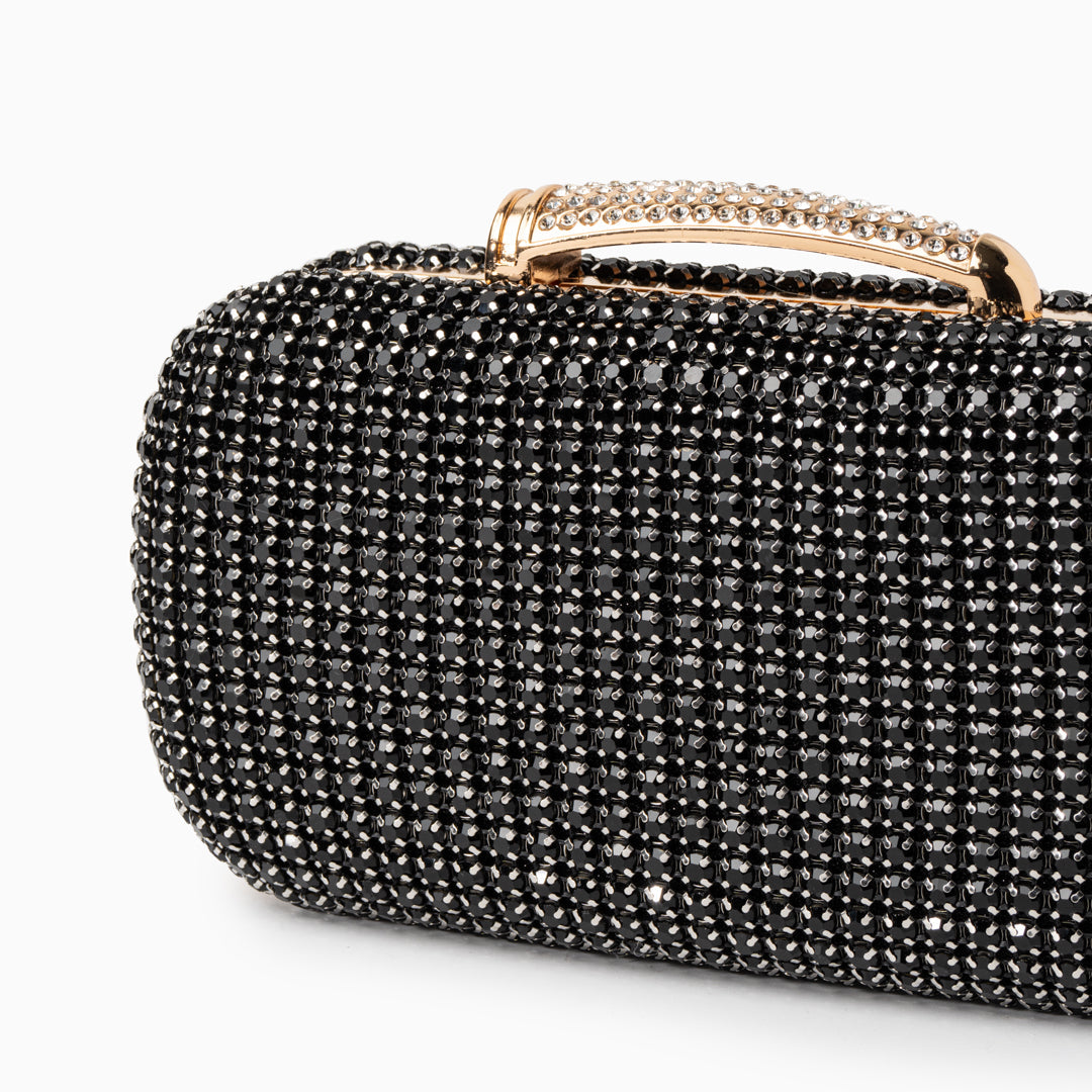Noir Crystal Clutch – FIORENE