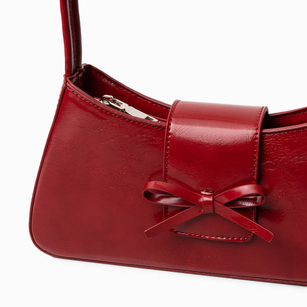 Scarlet Bow Charm Handbag - FIORENE