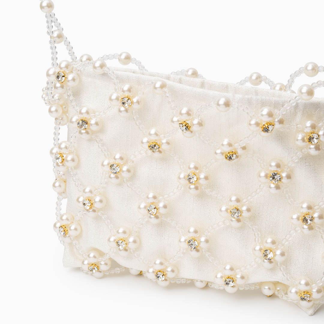 Pearl Blossom Shoulder Bag - FIORENE