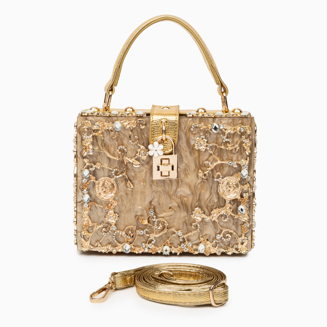 Aqua Baroque Bloom Handbag – FIORENE