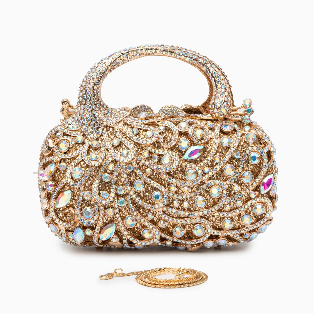 Aurora Crystal Peacock Clutch – FIORENE