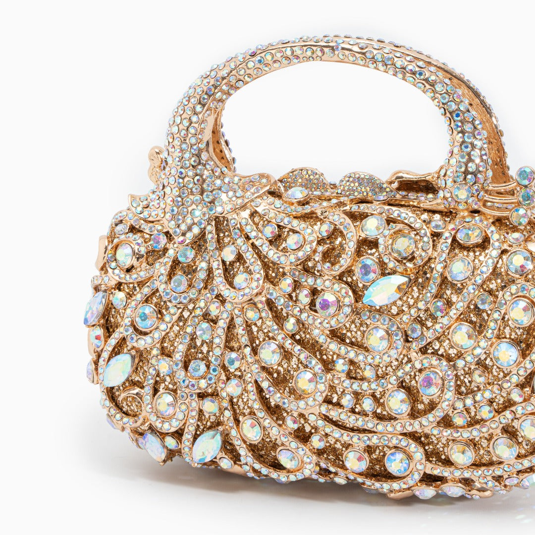 Aurora Crystal Peacock Clutch – FIORENE