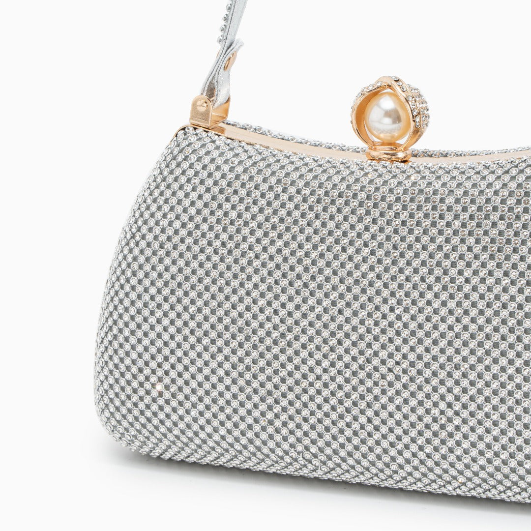 Silver Symphony Pearl Clutch – FIORENE