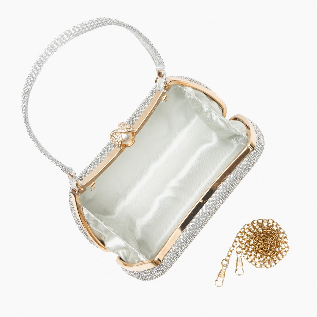 Silver Symphony Pearl Clutch – FIORENE