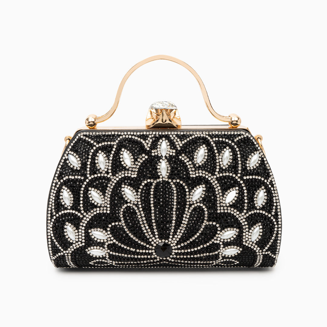 Deco Petal Crystal Clutch – FIORENE