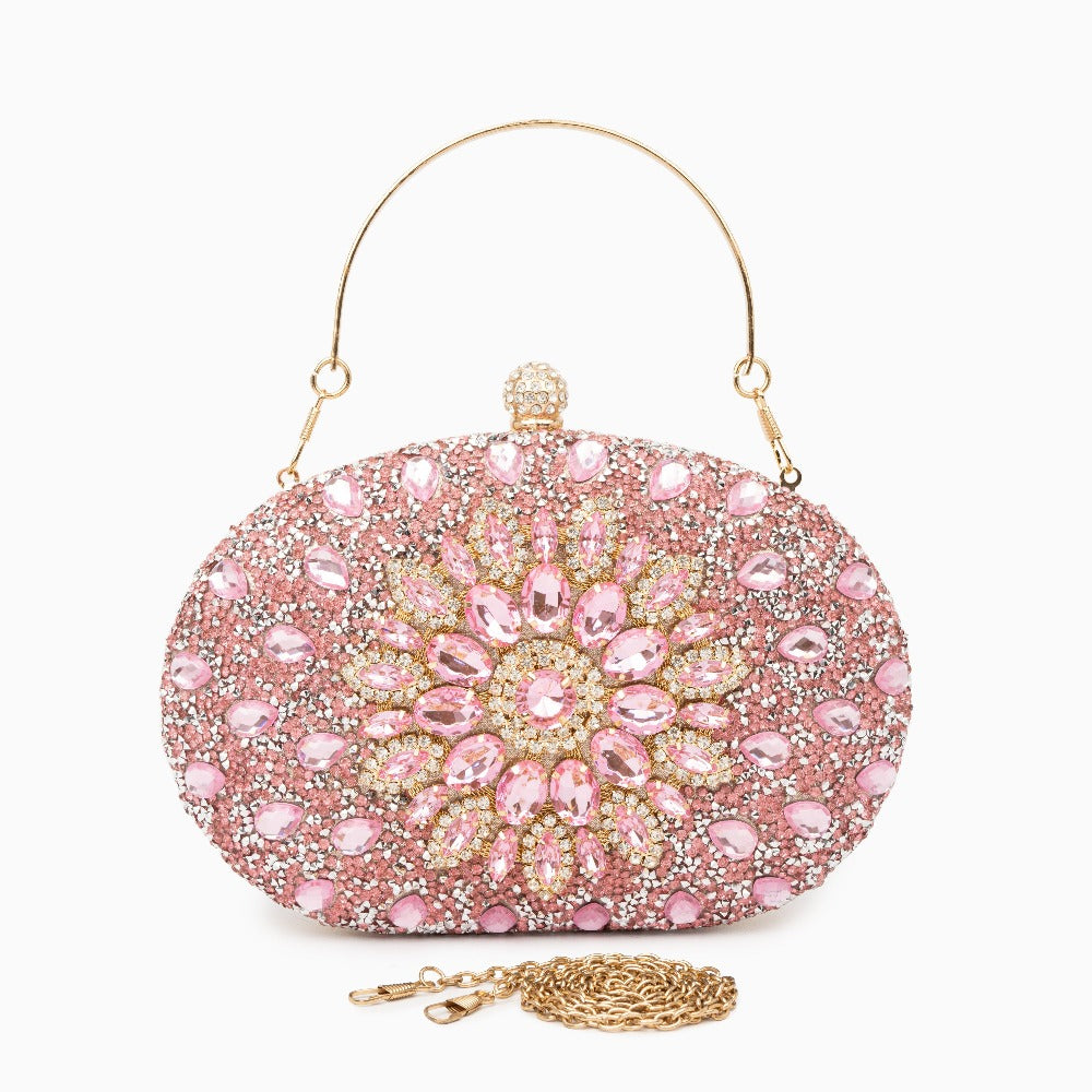 Rosé Blossom Crystal Clutch – FIORENE