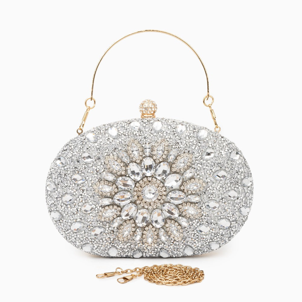 Rosé Blossom Crystal Clutch – FIORENE