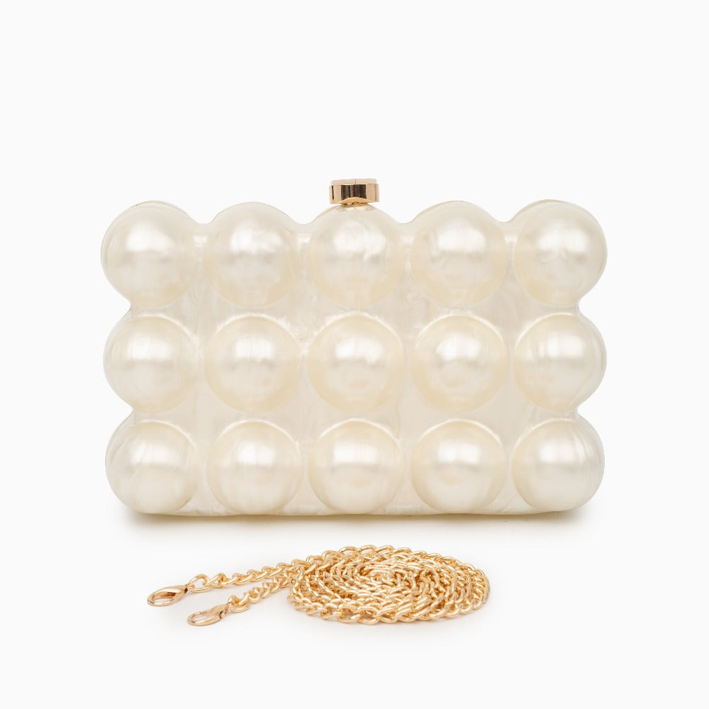 Lustrous Pearl Dome Clutch – FIORENE