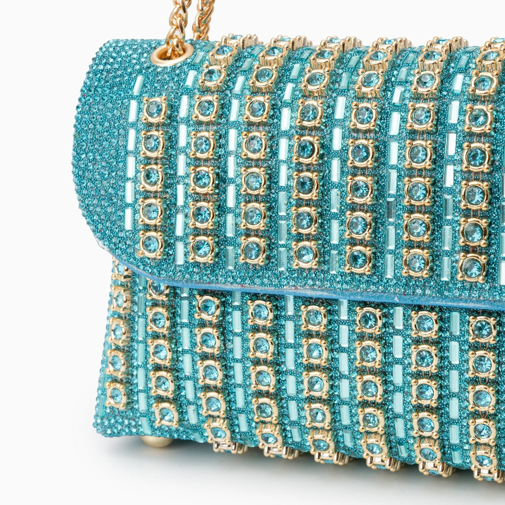 Azure Crystal Crossbody Bag – FIORENE