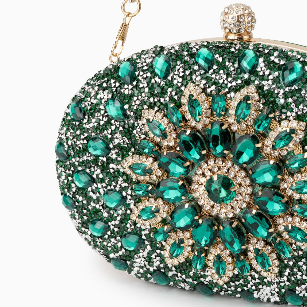 Rosé Blossom Crystal Clutch – FIORENE
