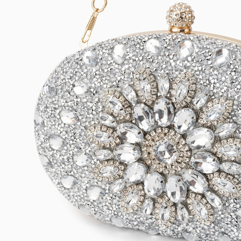 Rosé Blossom Crystal Clutch – FIORENE