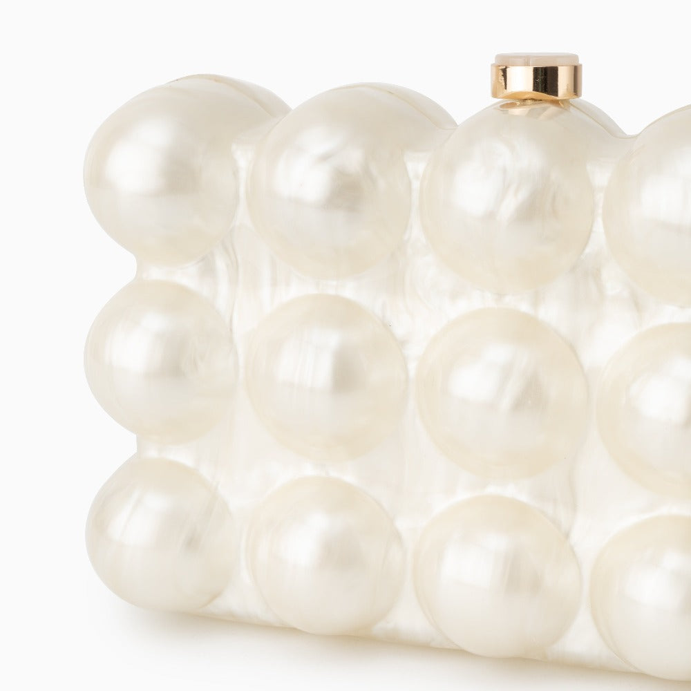 Lustrous Pearl Dome Clutch – FIORENE