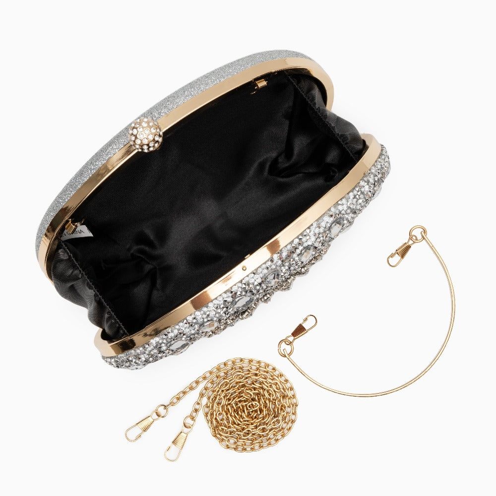 Rosé Blossom Crystal Clutch – FIORENE