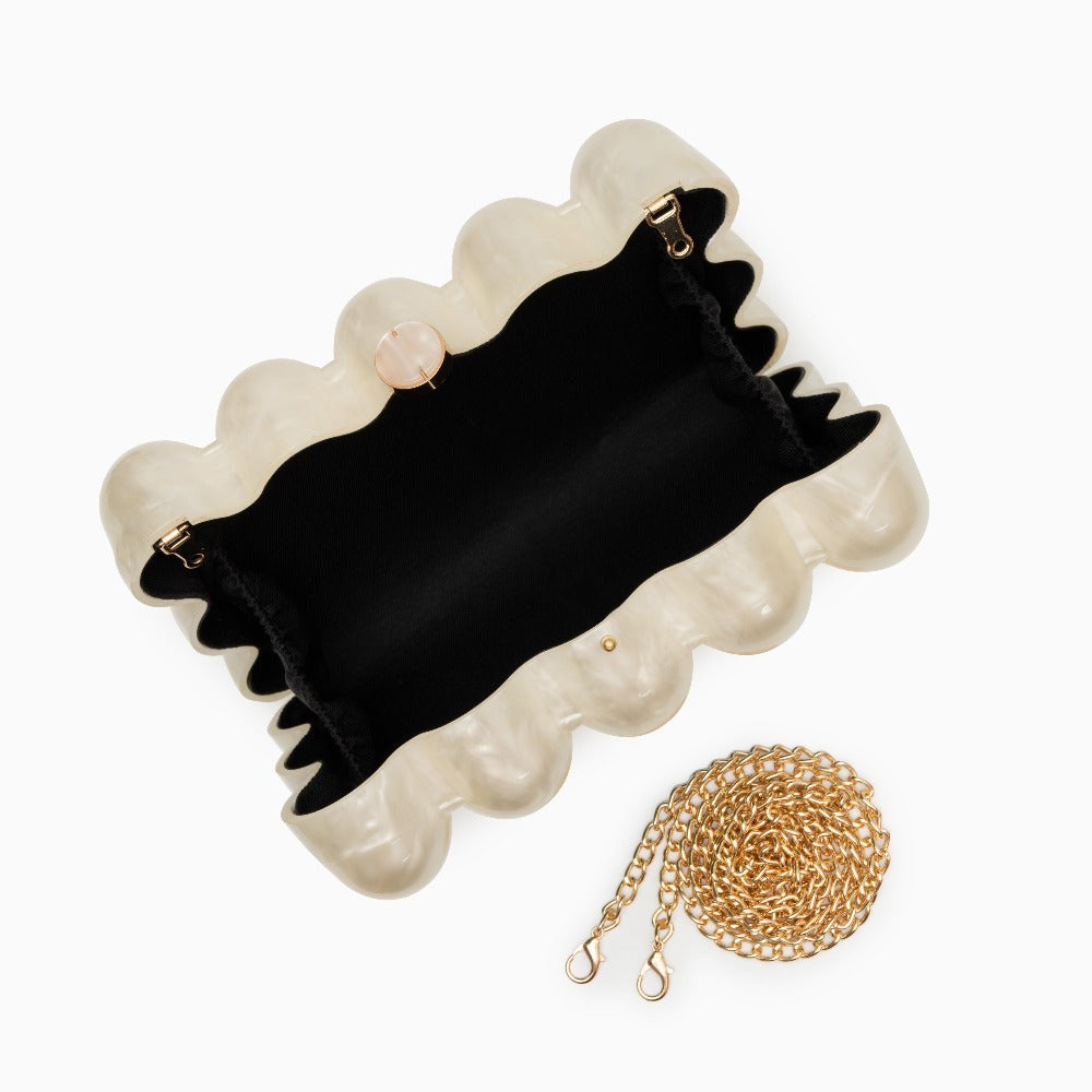 Lustrous Pearl Dome Clutch – FIORENE