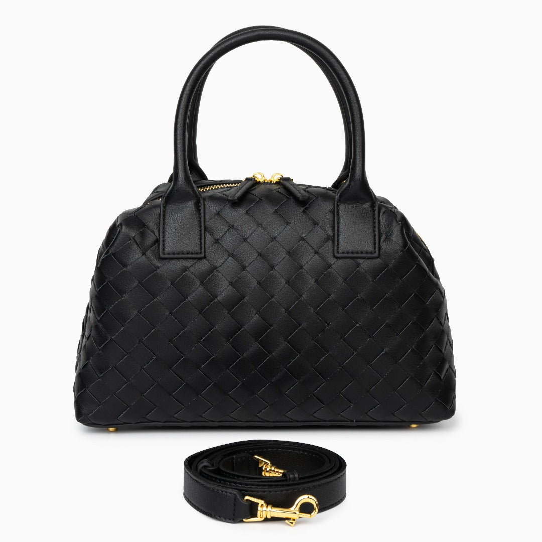 Noir Woven Handbag – FIORENE