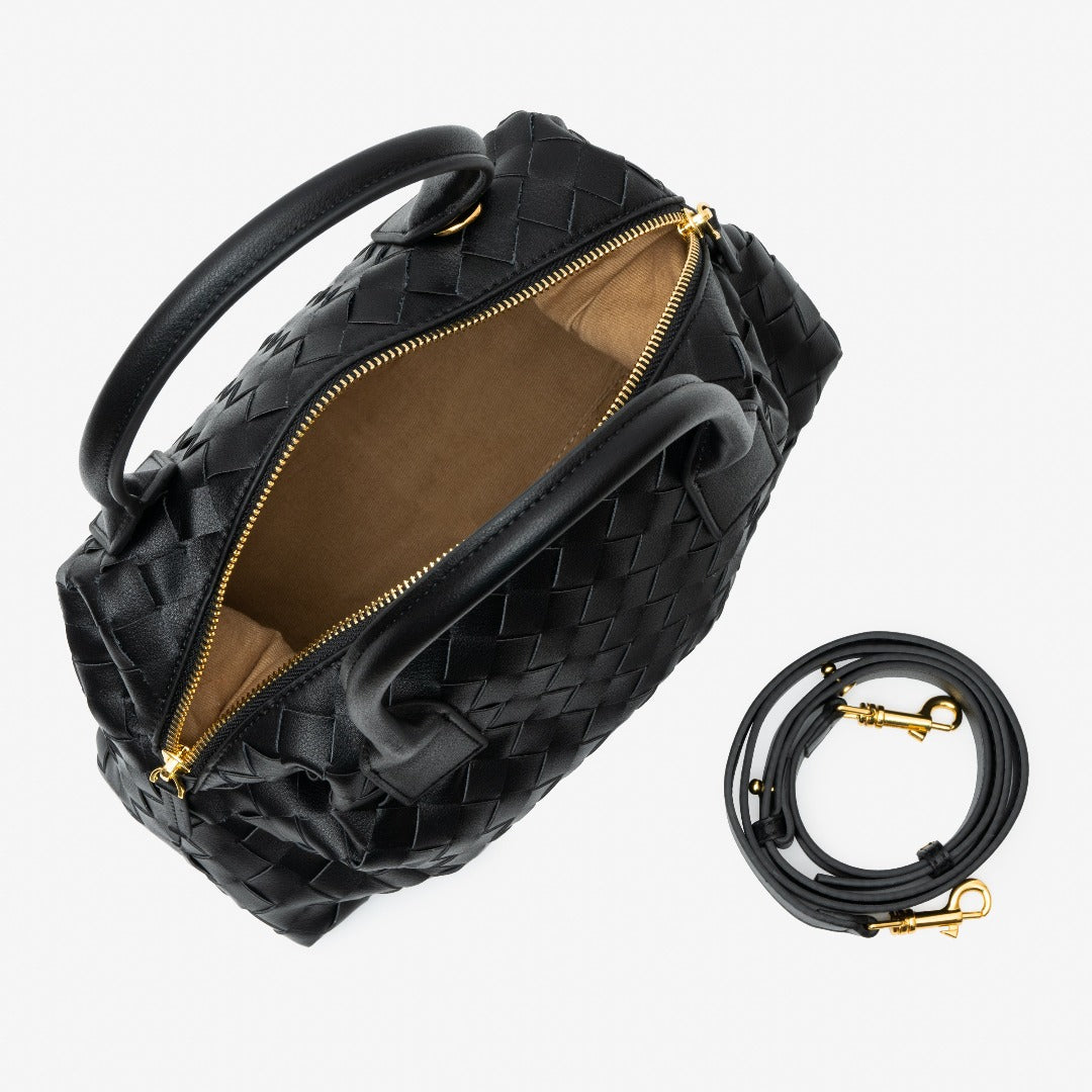 Noir Woven Handbag – FIORENE