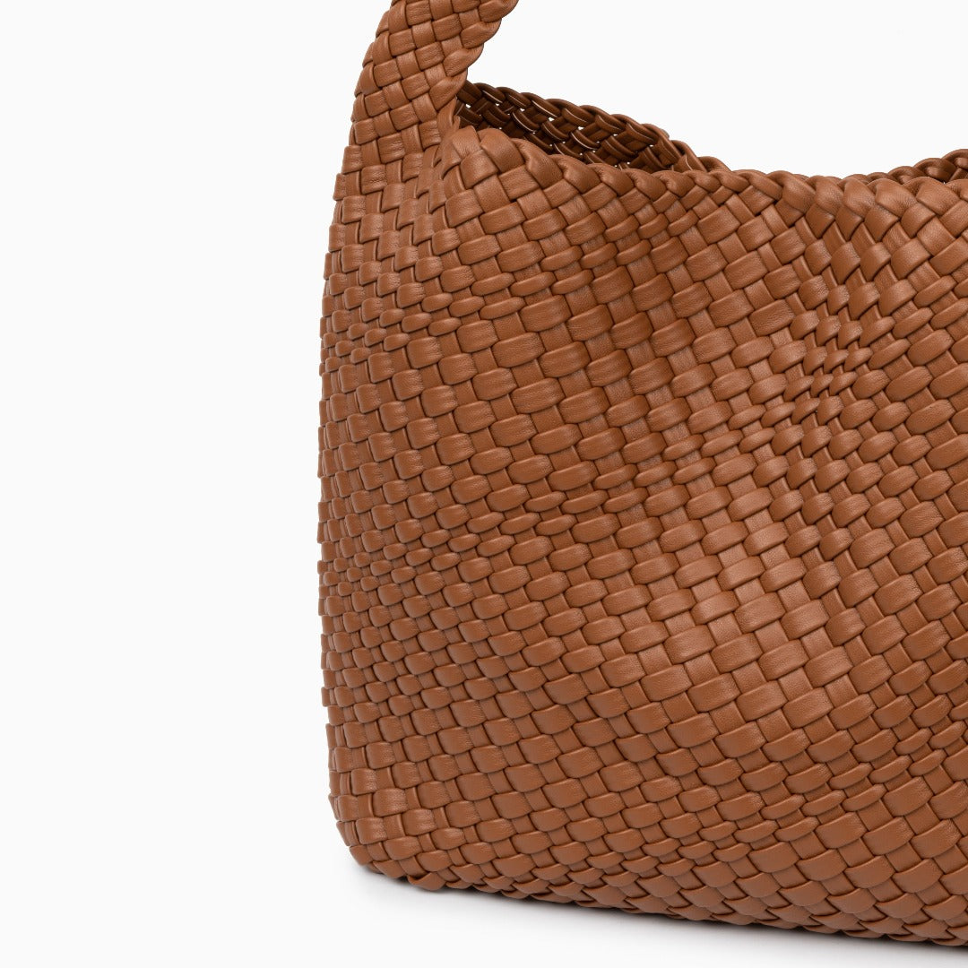 Cognac Curve Shoulder Bag – FIORENE