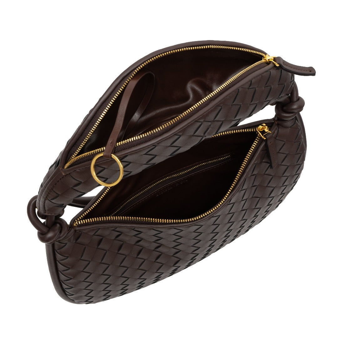 Espresso Woven Handbag – FIORENE