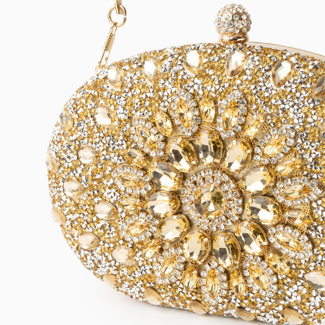 Rosé Blossom Crystal Clutch – FIORENE