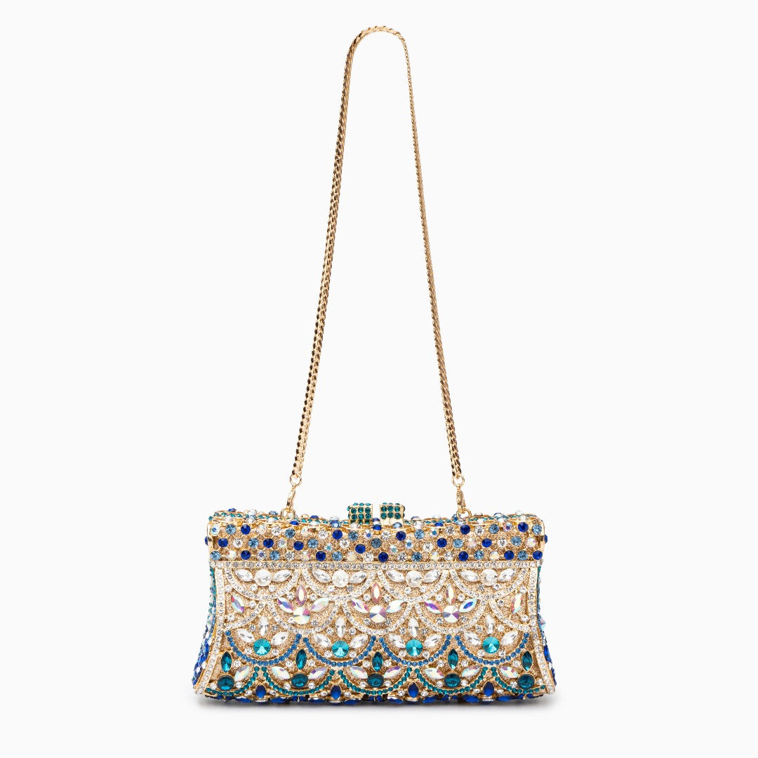 Sapphire Gilded Radiance Clutch – FIORENE