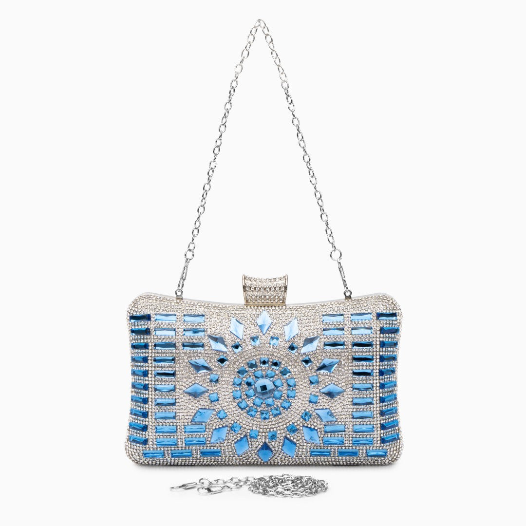Sapphire Radiance Mosaic Clutch – FIORENE