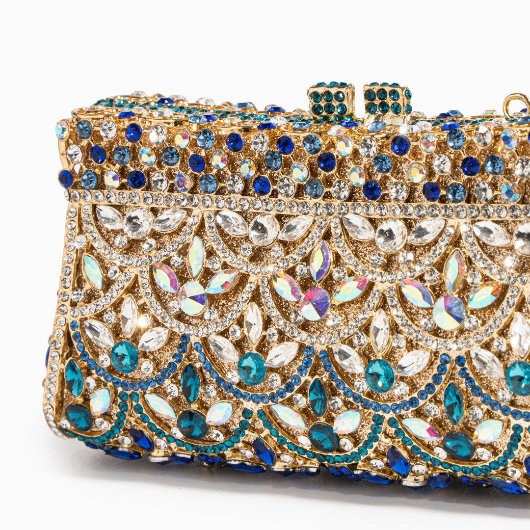 Sapphire Gilded Radiance Clutch – FIORENE