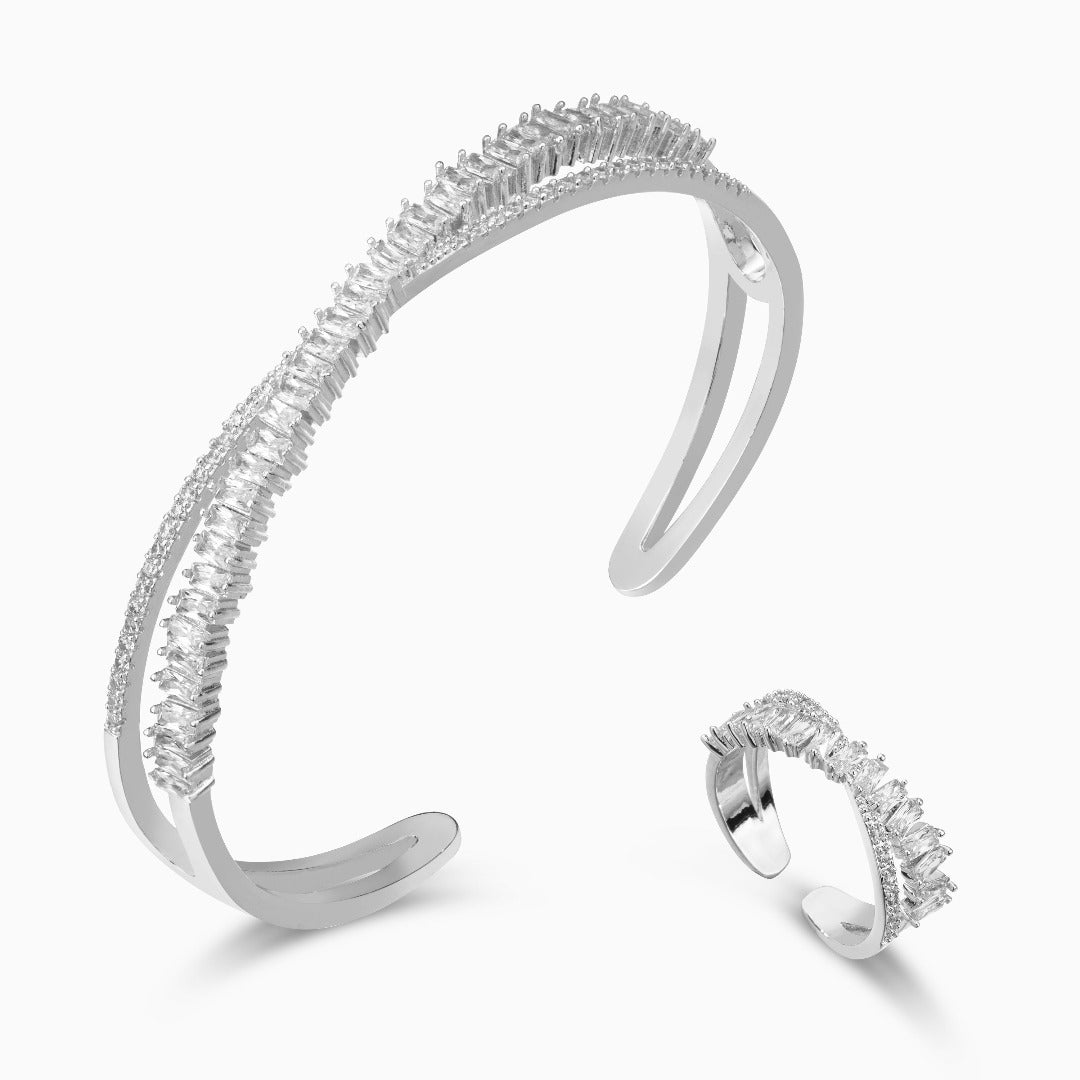 Celeste Baguette Cuff & Ring Set – FIORENE