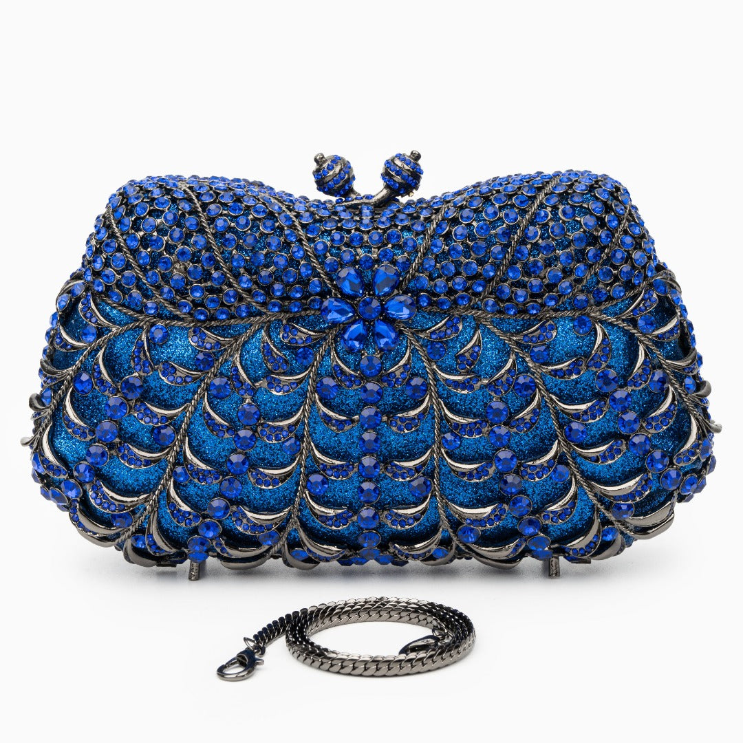 Sapphire Twilight Fan Clutch – FIORENE