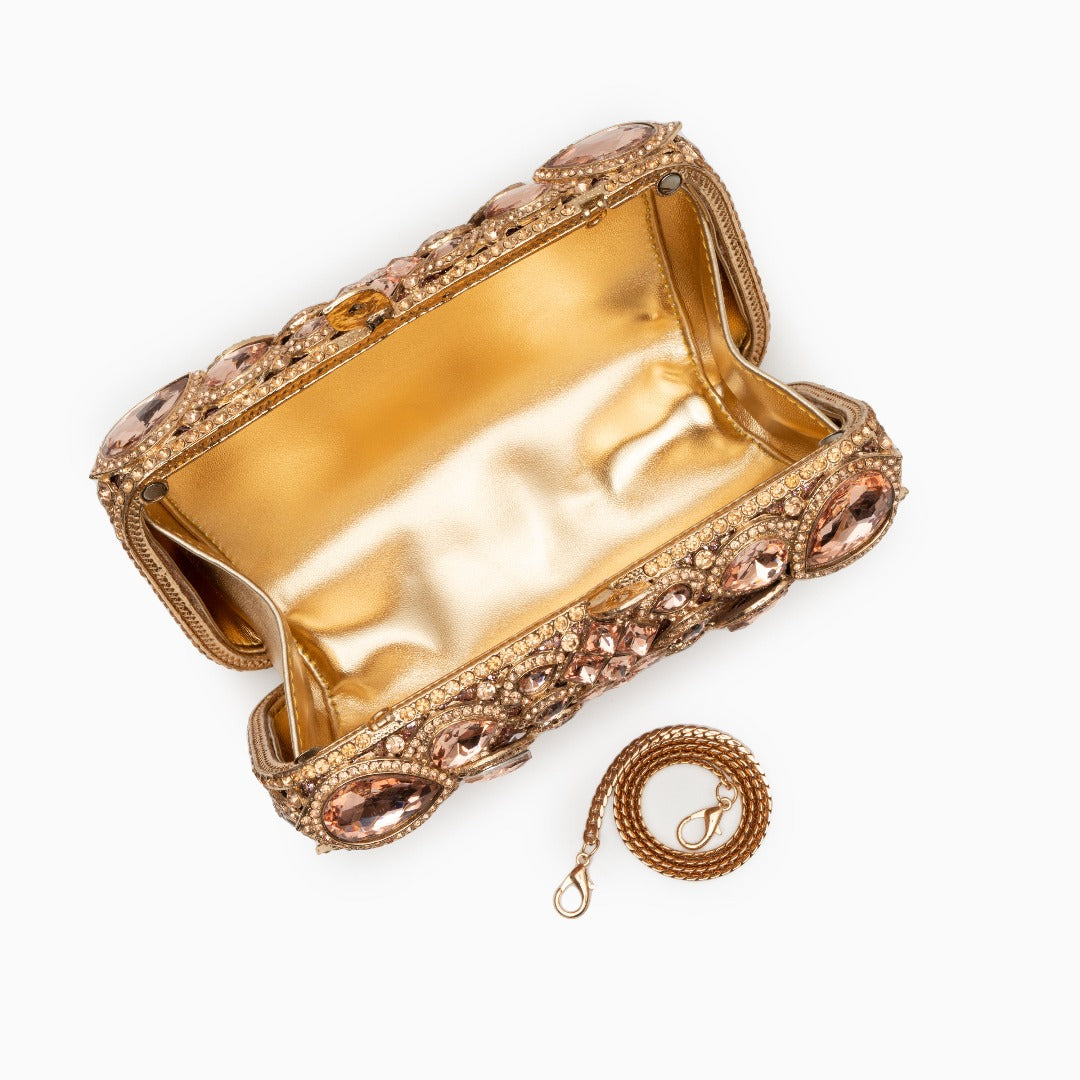 Champagne Blush Gem Clutch – FIORENE