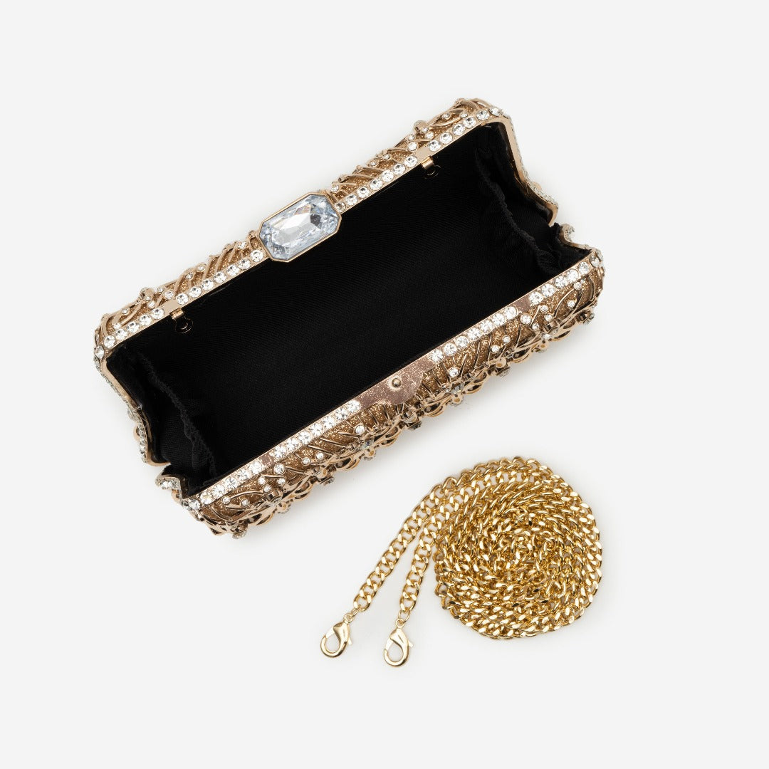 Golden Chandelier Clutch – FIORENE