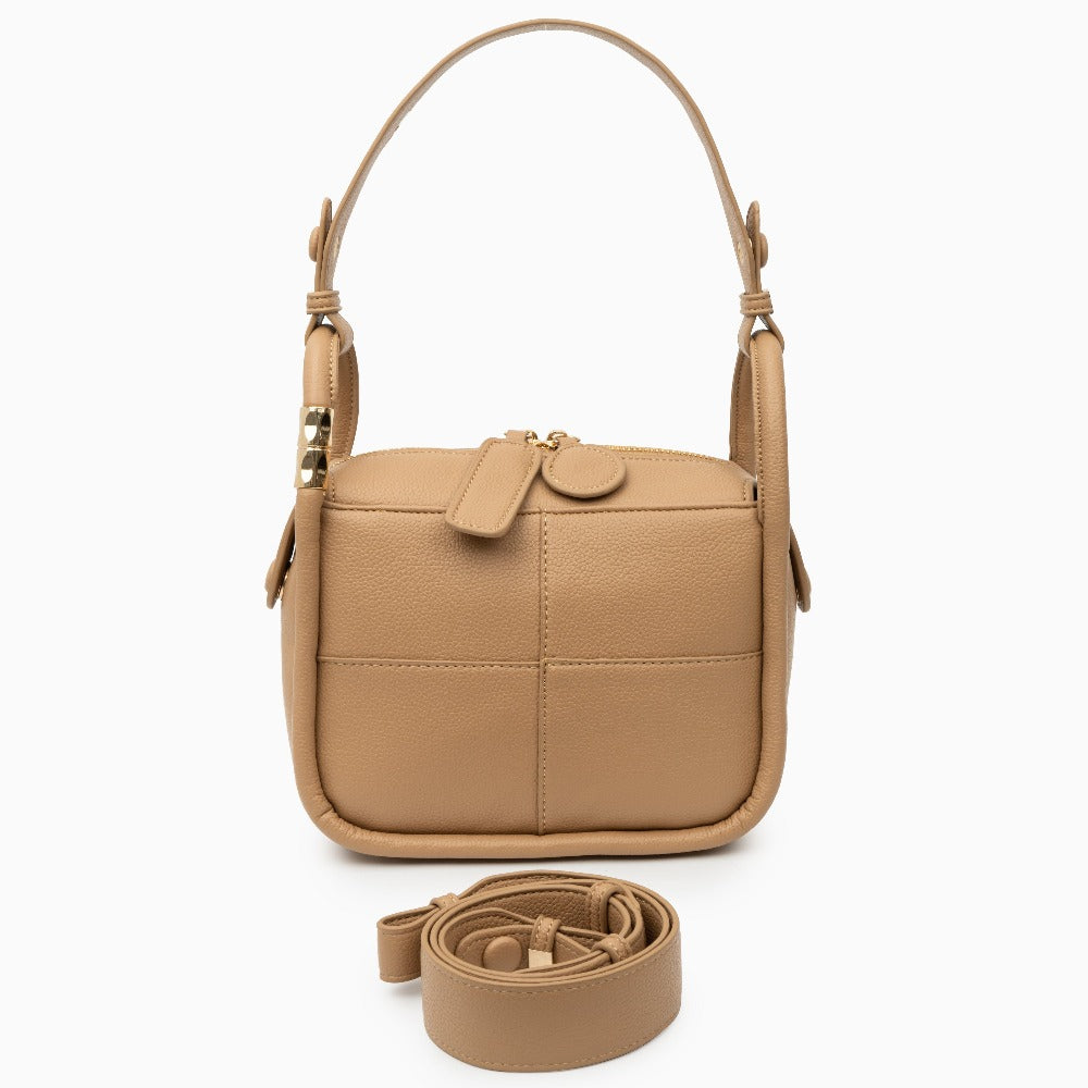 Panelled Leather Shoulder Bag – FIORENE