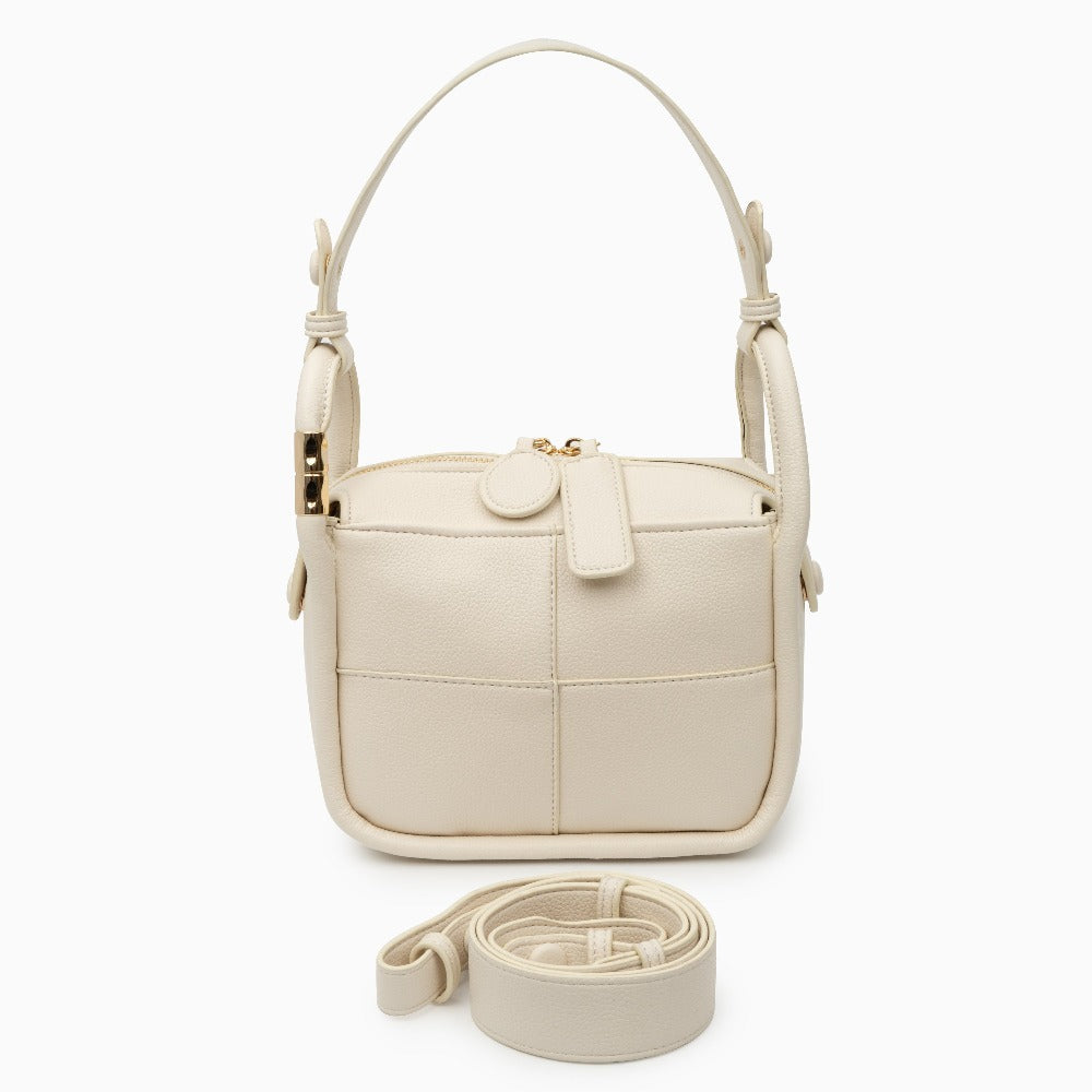 Panelled Leather Shoulder Bag – FIORENE