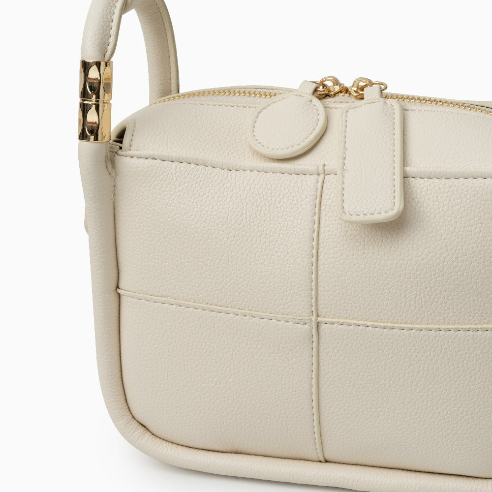 Panelled Leather Shoulder Bag – FIORENE