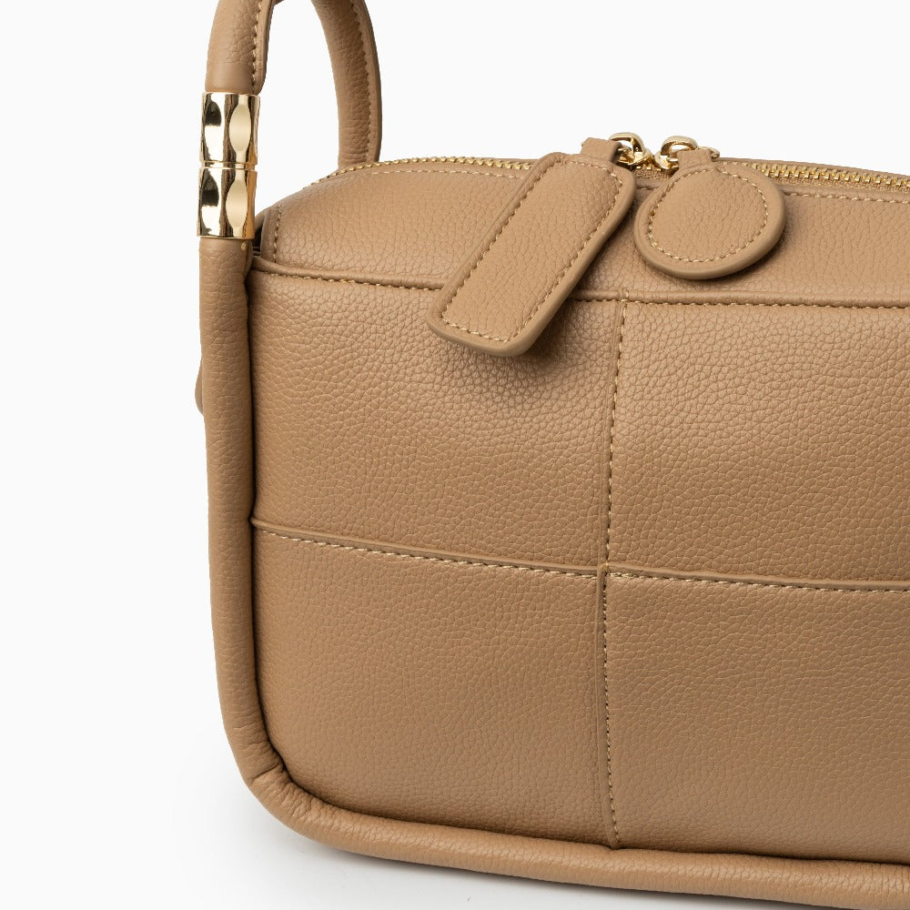 Panelled Leather Shoulder Bag – FIORENE
