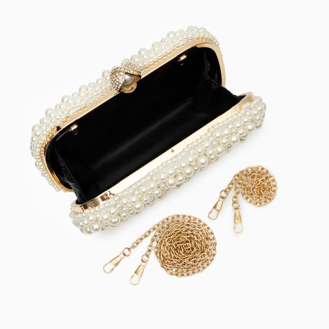 Aurielle Pearl Embrace Clutch – FIORENE