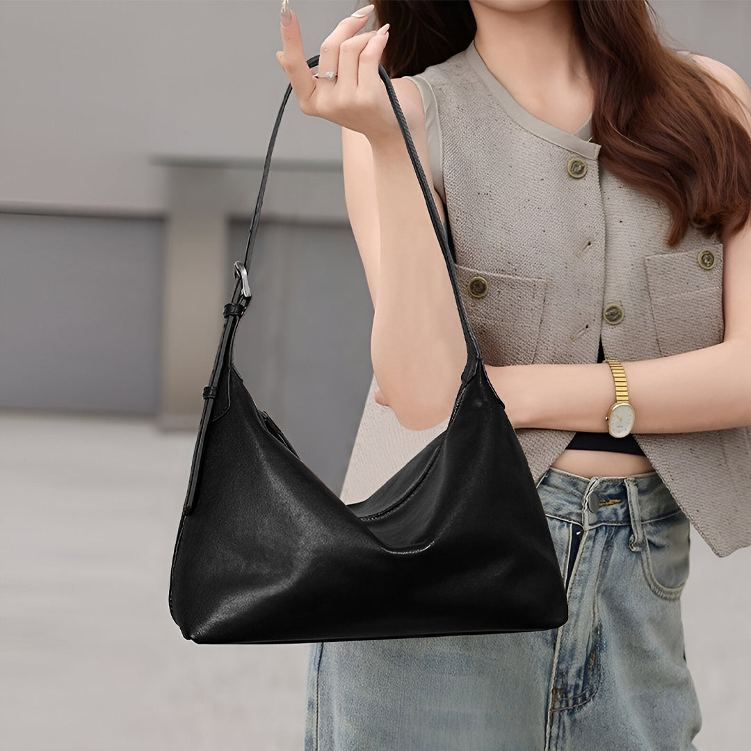 Merlot Crescent Shoulder Bag – FIORENE