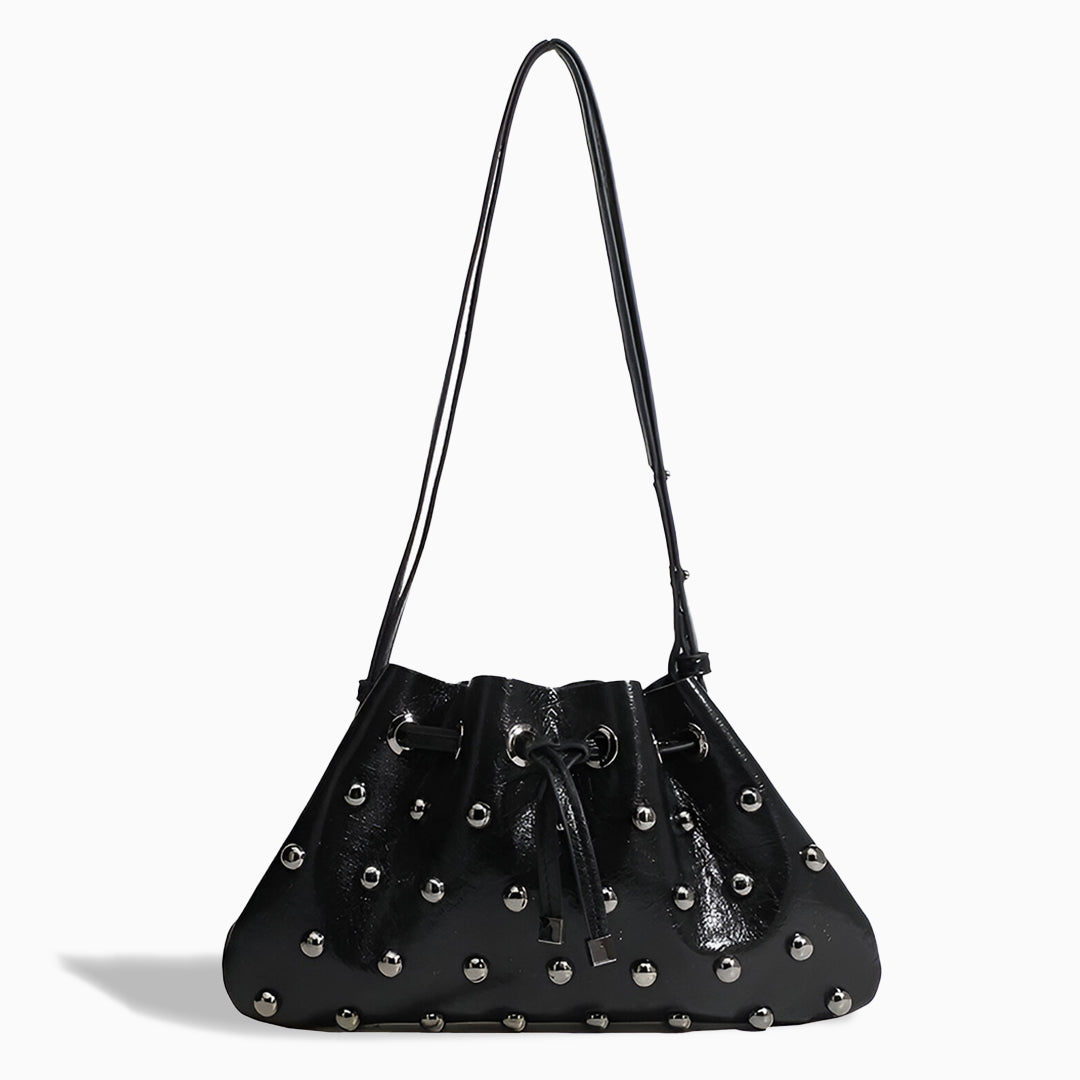 Glam Studded Shoulder Bag - FIORENE
