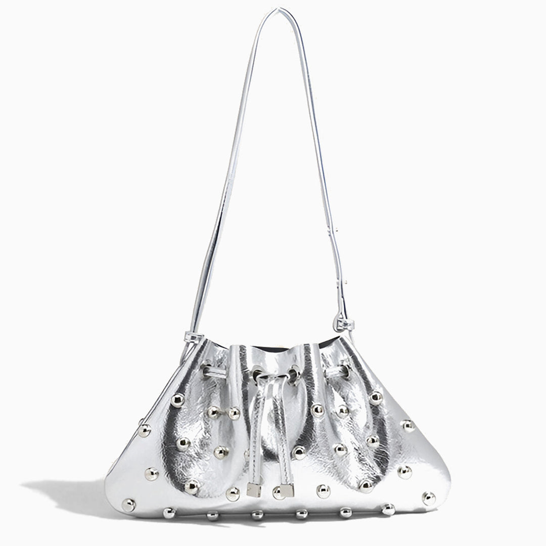 Glam Studded Shoulder Bag - FIORENE