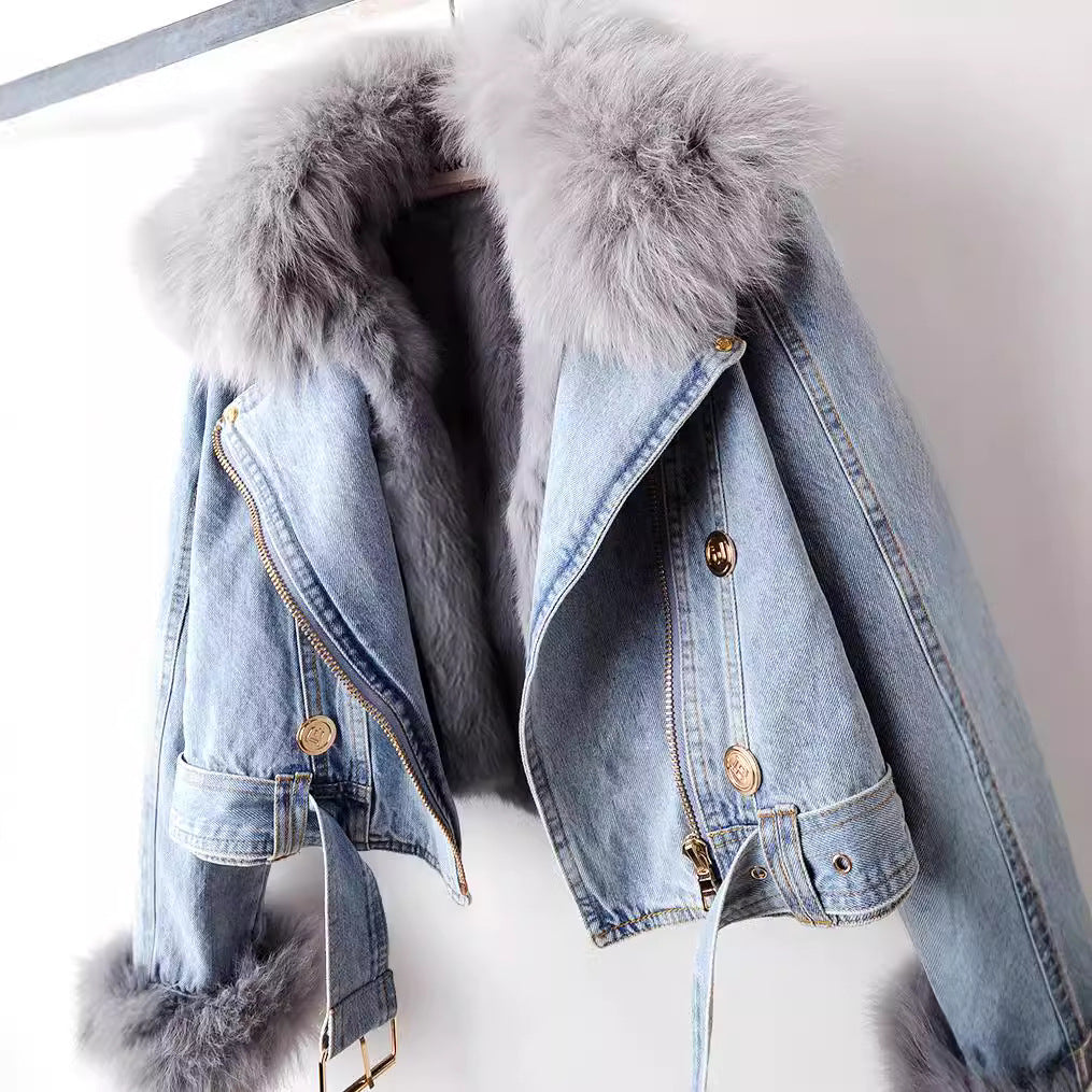 Frosted Luxe Denim Jacket – FIORENE