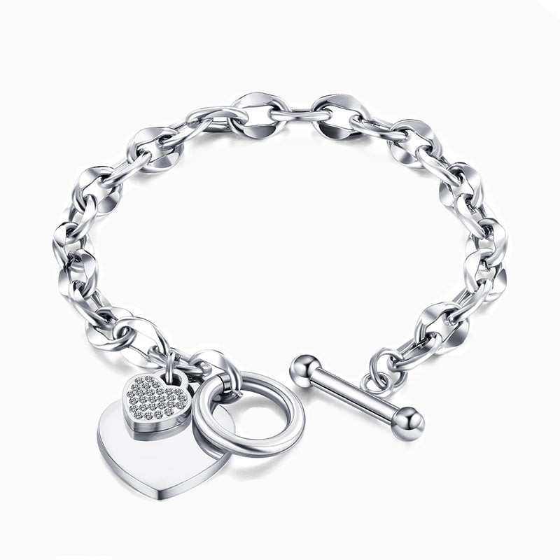 Chérie Double Heart Charm Bracelet - FIORENE