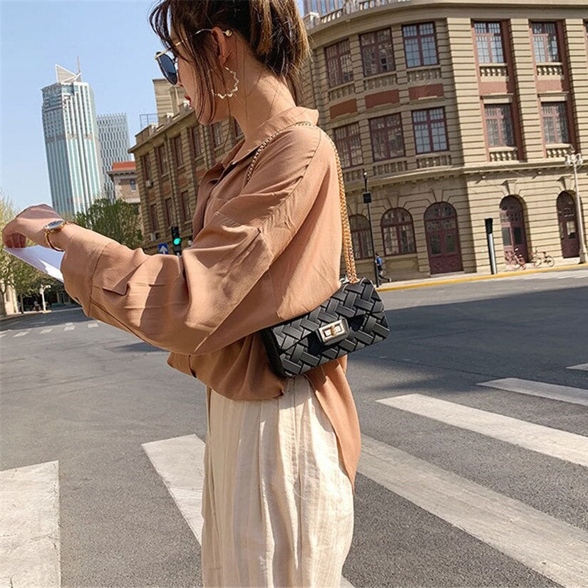 Azzurra Woven Crossbody Bag – FIORENE