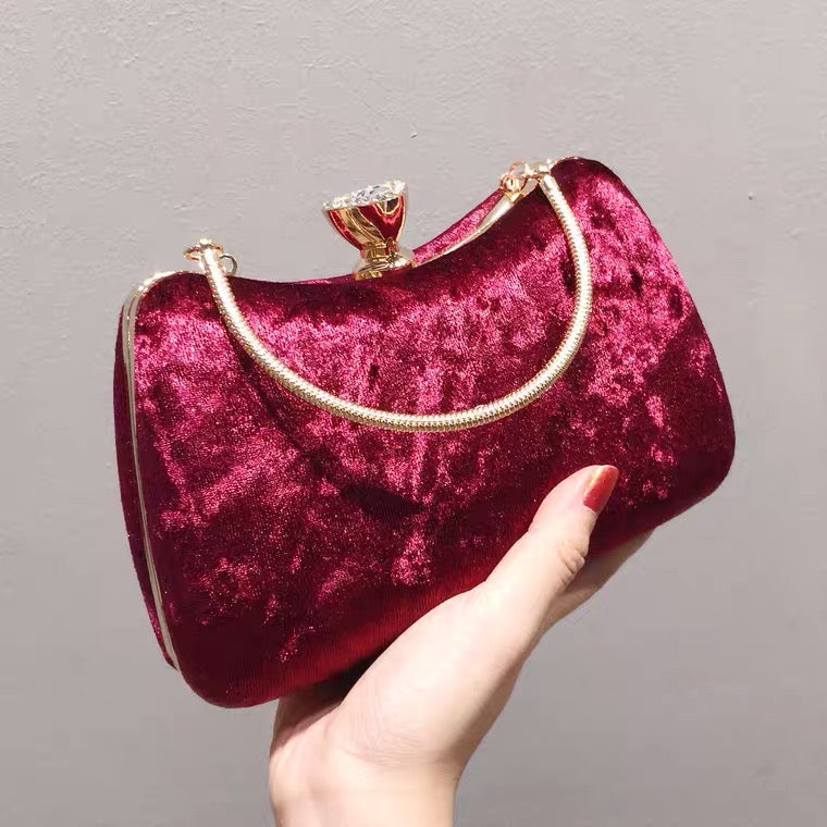 Velvet Ruby Crown Clutch – FIORENE