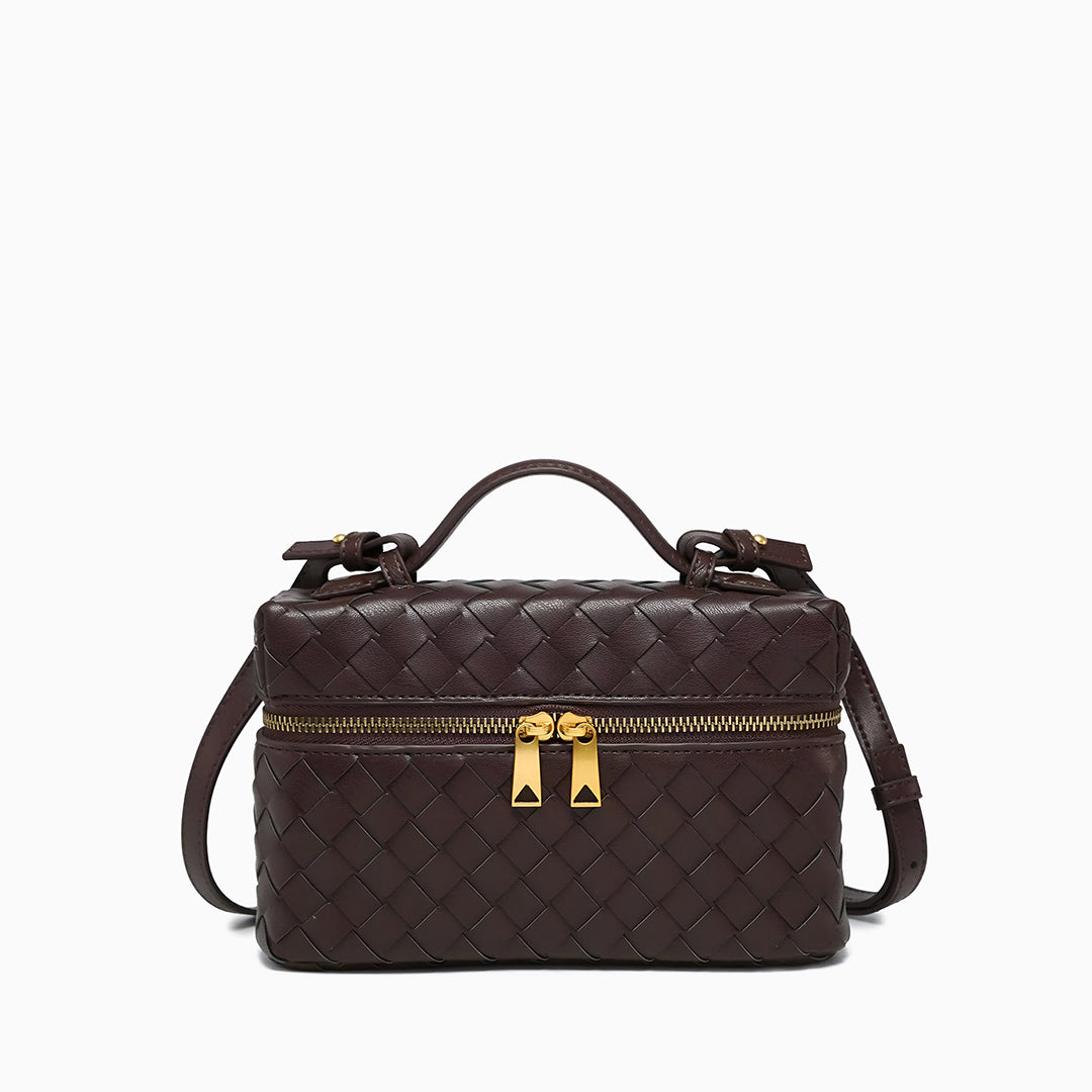 Woven Boxy Crossbody Bag - FIORENE
