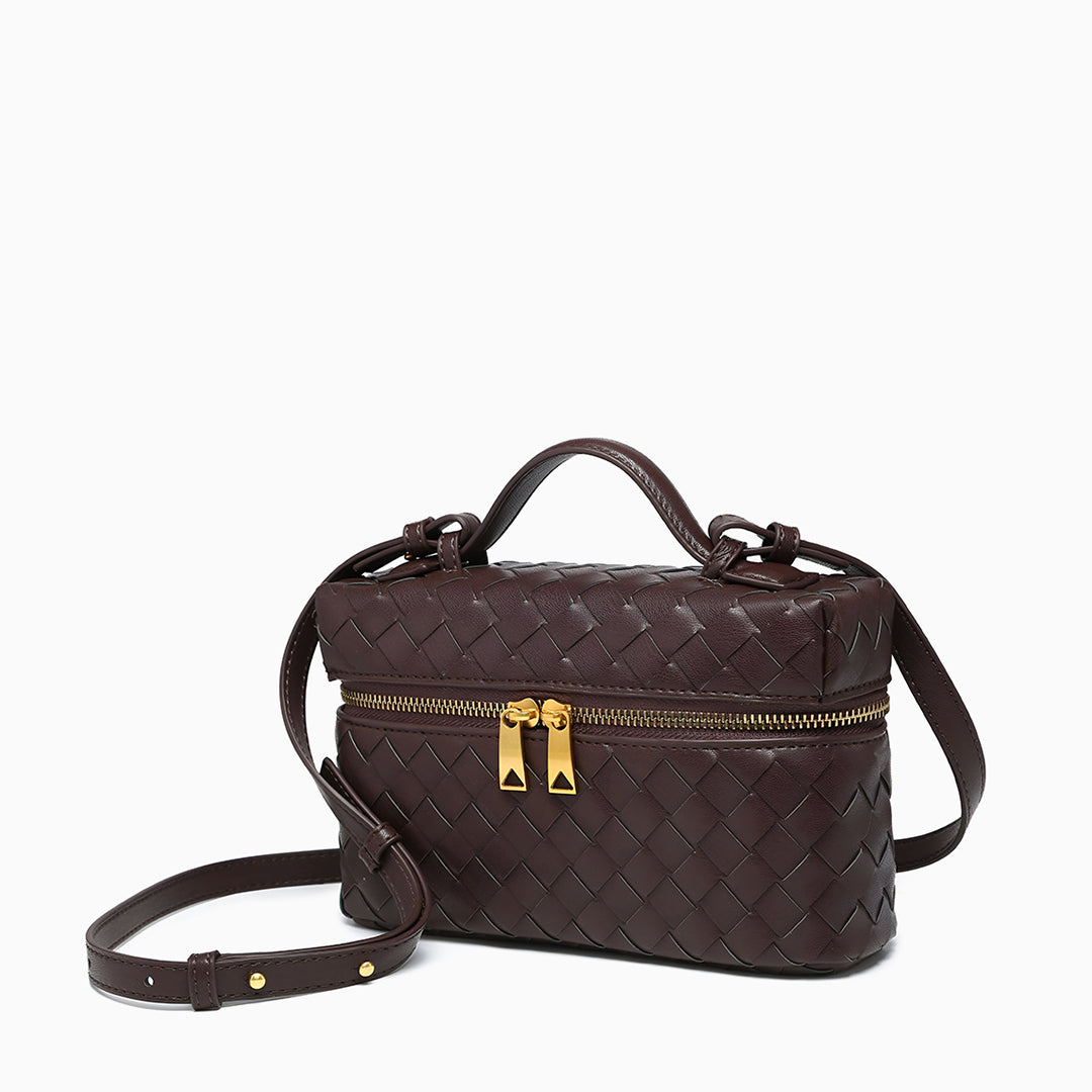 Woven Boxy Crossbody Bag - FIORENE