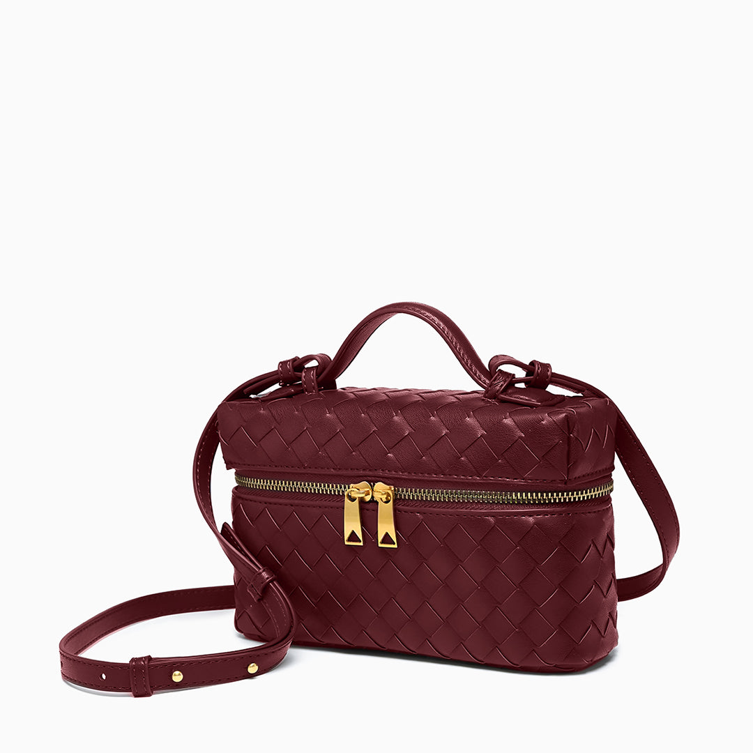 Woven Boxy Crossbody Bag - FIORENE