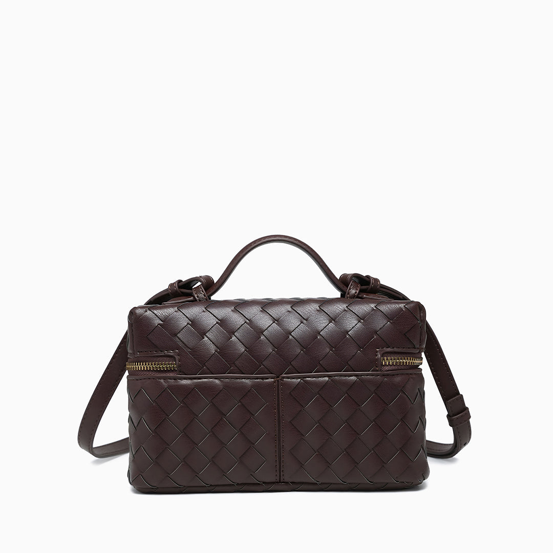 Woven Boxy Crossbody Bag - FIORENE